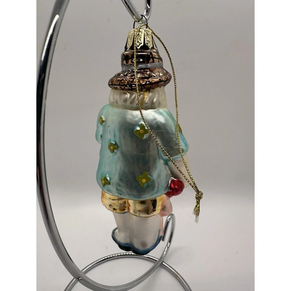 Vintage Tropical Santa Flamingo Christmas Glass‎ Ornament ~ 5